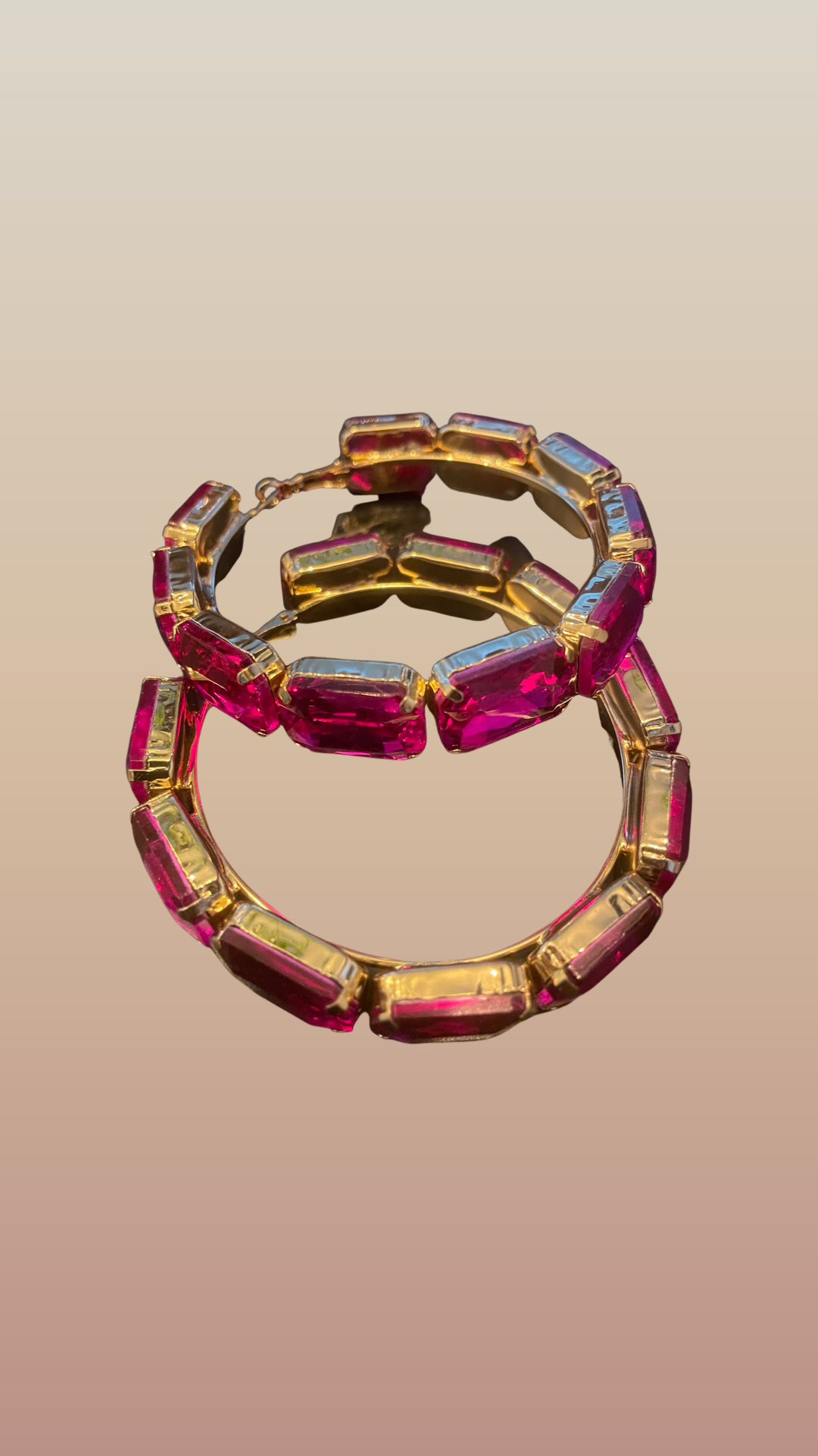 Fuschia hoop earrings