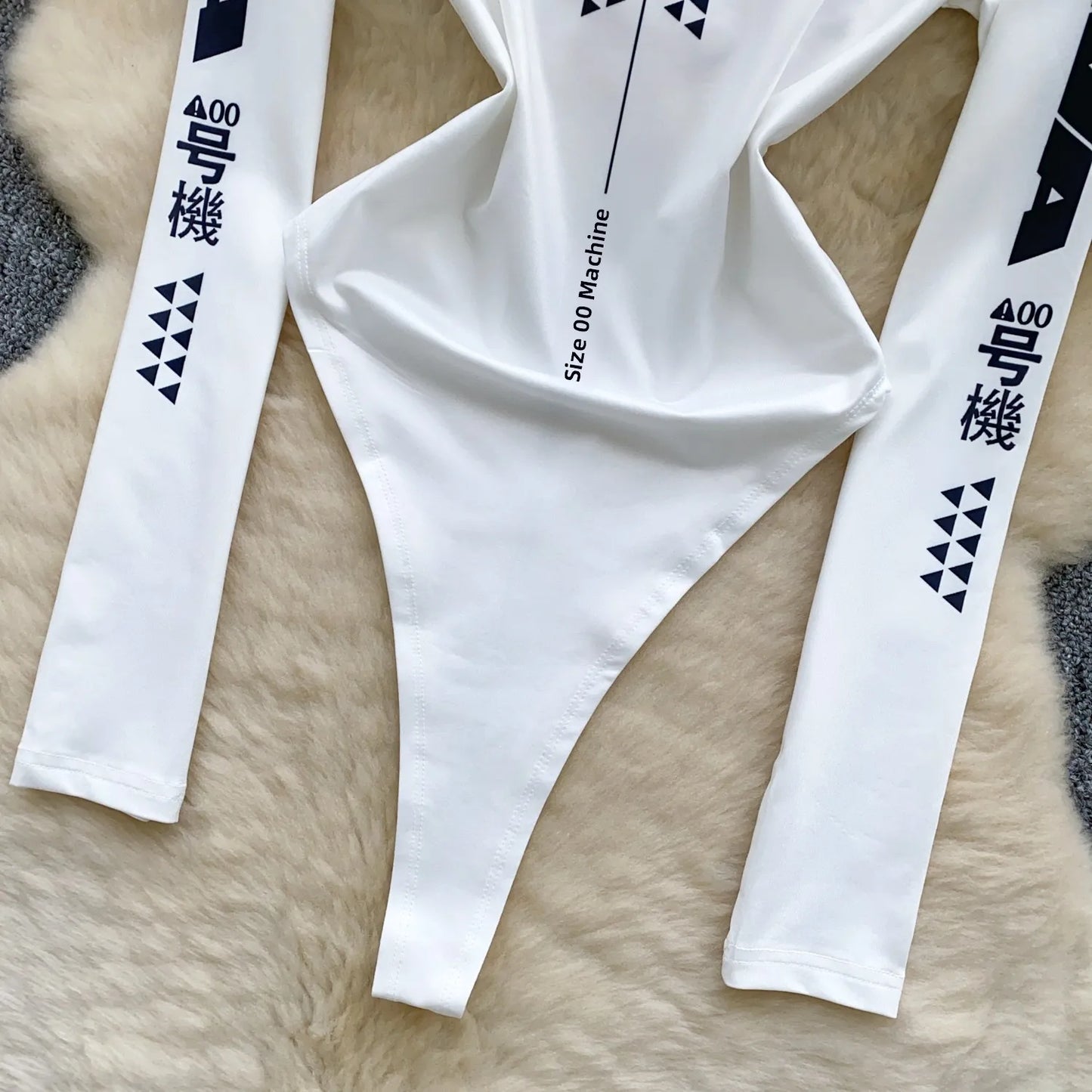 Spicy Girl Motorcycle Suit Long Sve f High Collar One-Piece Summer Slimming Trendy Streetwear Women's Faion