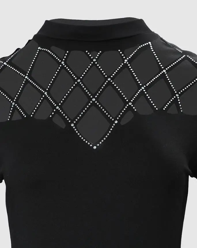 Bodysuit for Women 2022 Beaded Cold Shoulder Long Sleeve Bodysuit 2022 Autumn Europe and America Fashion Women's Clothing