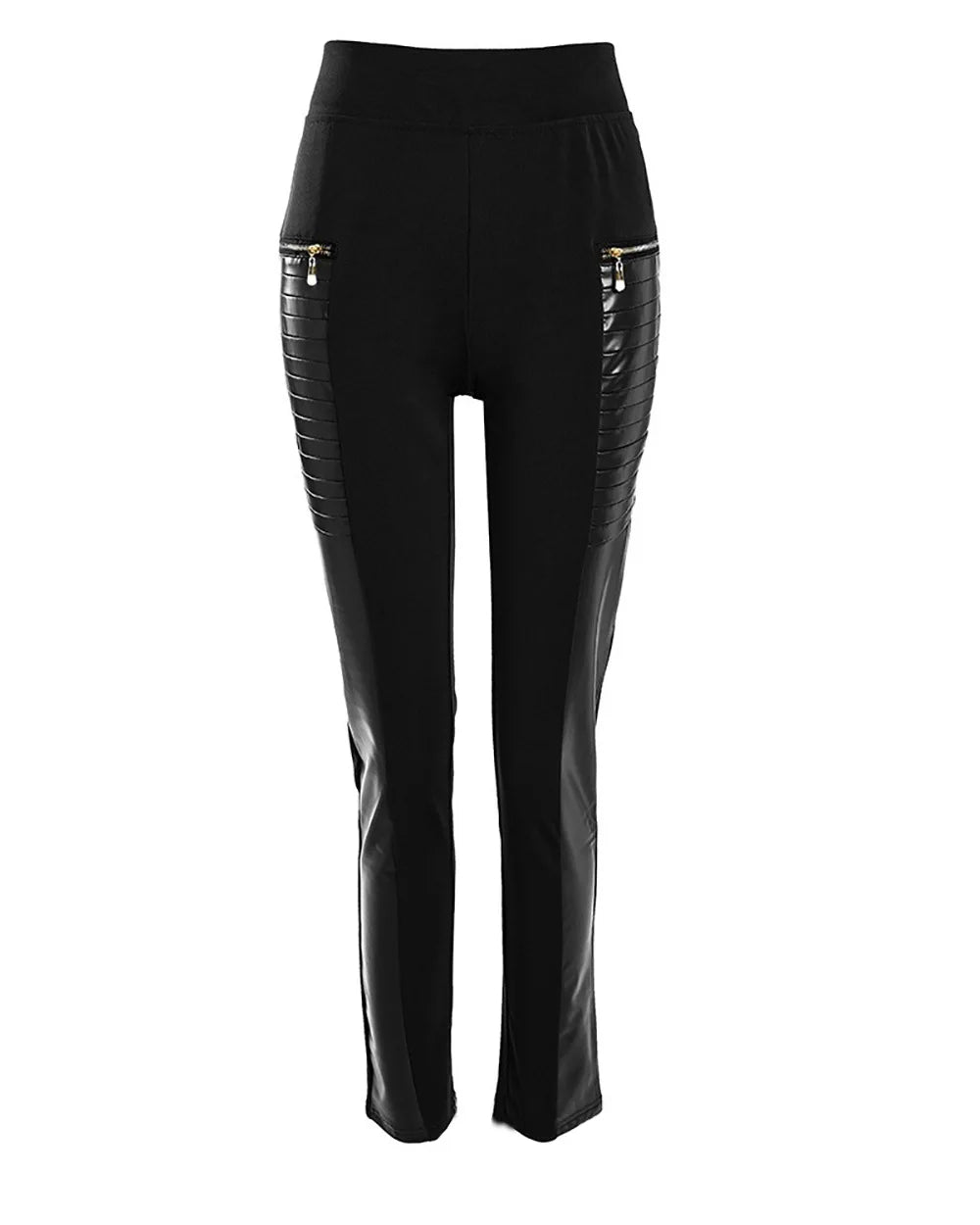 Pantalon Femme Women's Black Spliced trousers Women's Slim Sexy Casual Pants Roupas De Inverno Feminina Mulher Pantaloni Donna