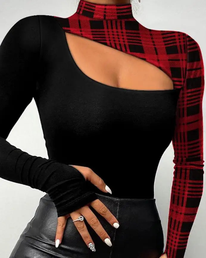 Bodysuit for Women 2022 Beaded Cold Shoulder Long Sleeve Bodysuit 2022 Autumn Europe and America Fashion Women's Clothing
