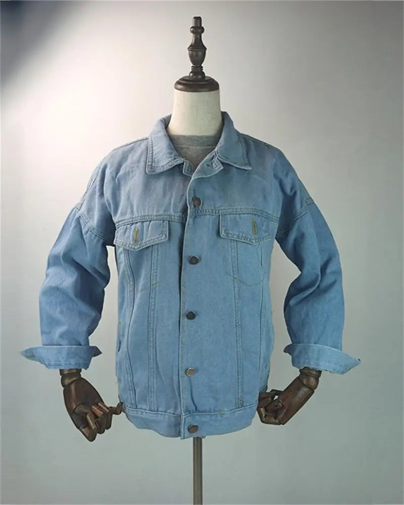 Women's Clothing 2024 Autumn New Hot Street Fashion INS Net Red Personality Sweet Love Girl Print Lapel Denim Jacket