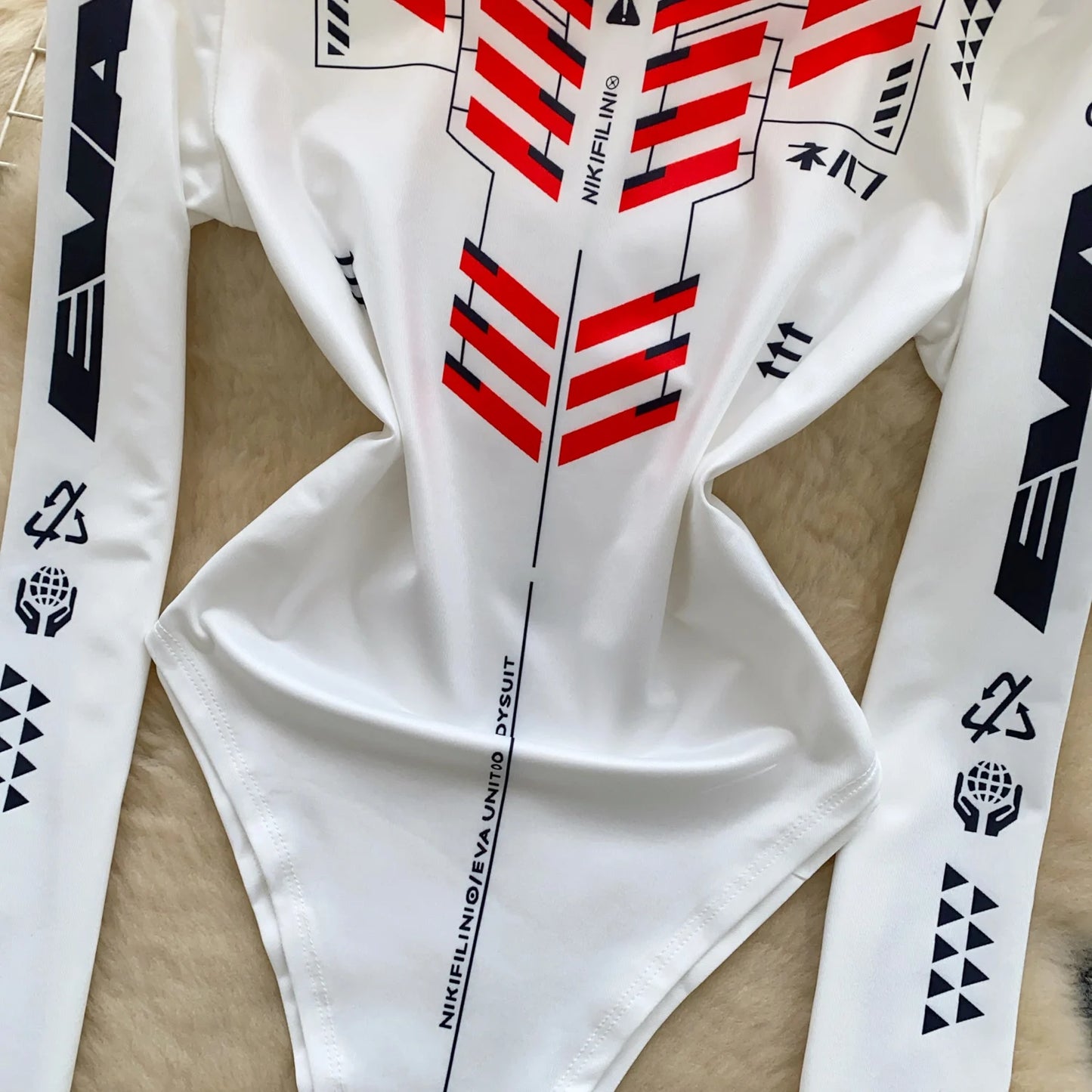 Spicy Girl Motorcycle Suit Long Sve f High Collar One-Piece Summer Slimming Trendy Streetwear Women's Faion
