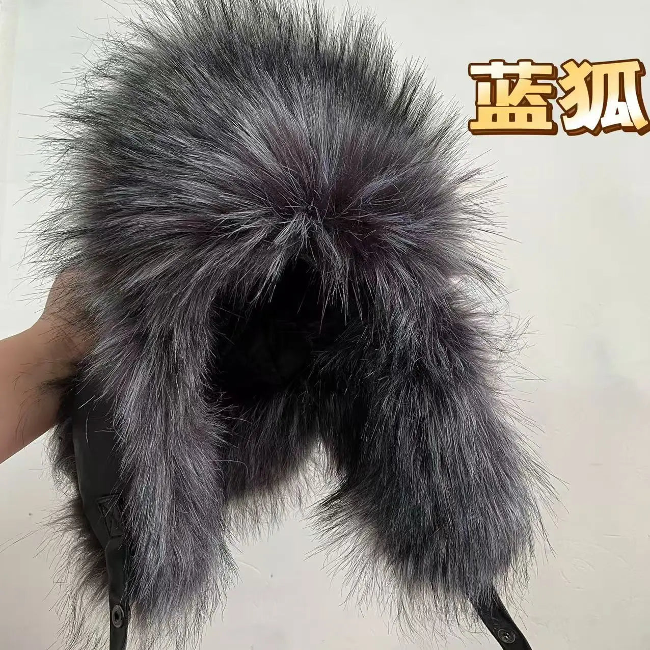 Faux Fur Russian Hat for Men Winter Thermal Trapper Cap Windproof Ear Flaps Middle Aged Cold Weather