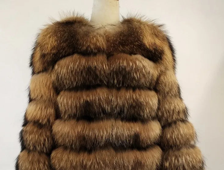 Faux Fur Women Coats Solid Round Neck Full Sleeve Coat Thick Warm Fox Short Open Stitch Elegant Splice Autumn Winter 2024