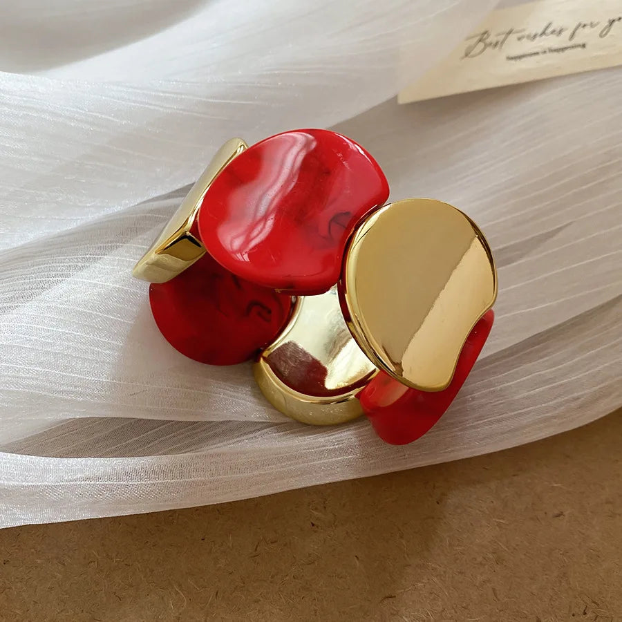 Multi-style Round Splicing Elastic Rope Resin Bracelets for Women Smuding Vintage Acrylic Bangles Personality Party Jewelry K1