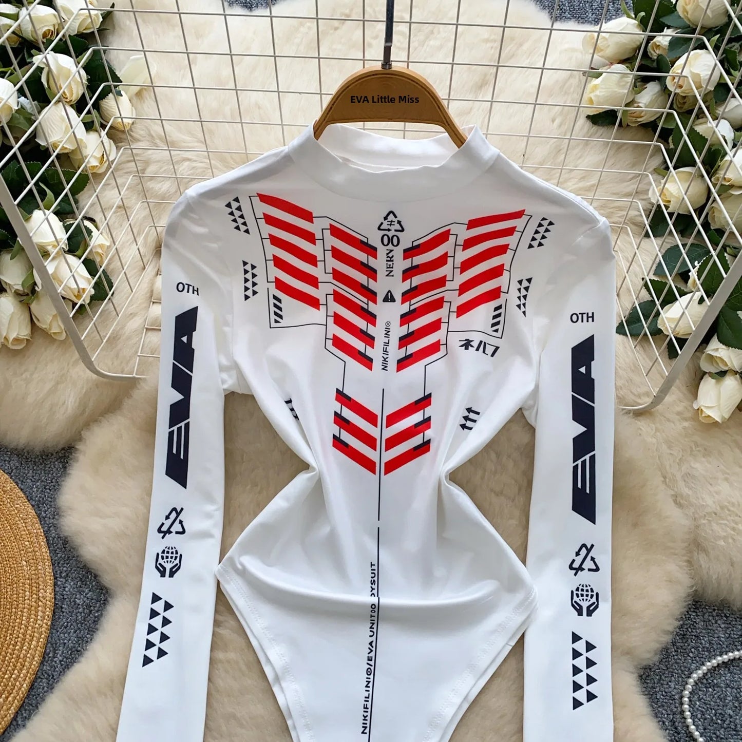 Spicy Girl Motorcycle Suit Long Sve f High Collar One-Piece Summer Slimming Trendy Streetwear Women's Faion