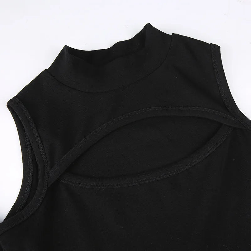 Black Hollow Out Sexy Harajuku Bodysuit Womens Off Shoulder Streetwear Party Club Body Jumpers Romper Ladies Woman Clothes 2023