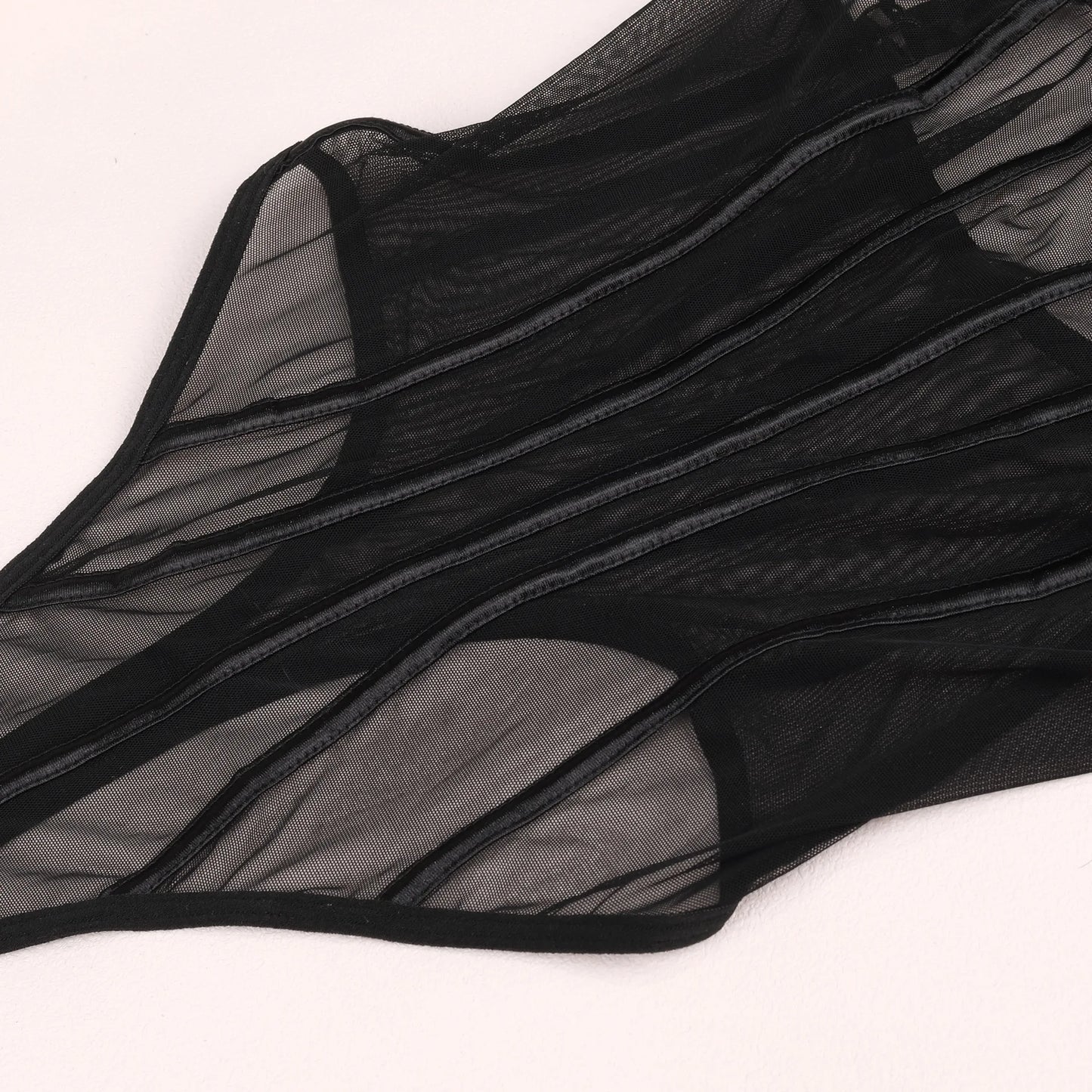 Sexy See-through Mesh Hanging Neck Bodysuits Women's Hollow Out Erotic Jumpsuits Slim Lingerie Bodyshaper Halter Onesie Bodysuit