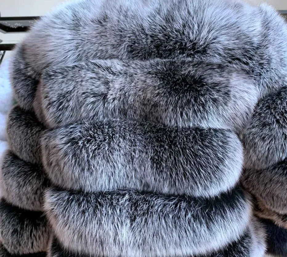 Faux Fur Women Coats Solid Round Neck Full Sleeve Coat Thick Warm Fox Short Open Stitch Elegant Splice Autumn Winter 2024