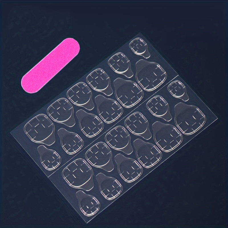 24pcs Dazzling Golden Glitter Ballerina False Nails - Chic Long Press-On with Delicate White Leaves Design - Seasonal Nail Art for Fashion-Forward Women & Girls