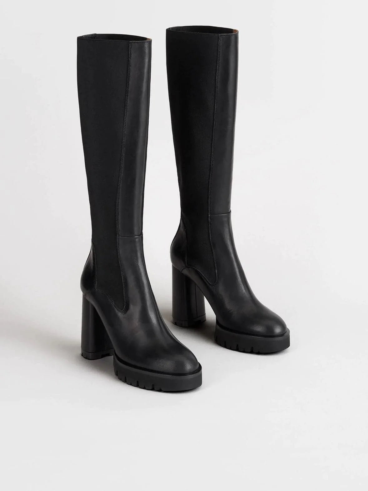 Hella Black Leather Boots