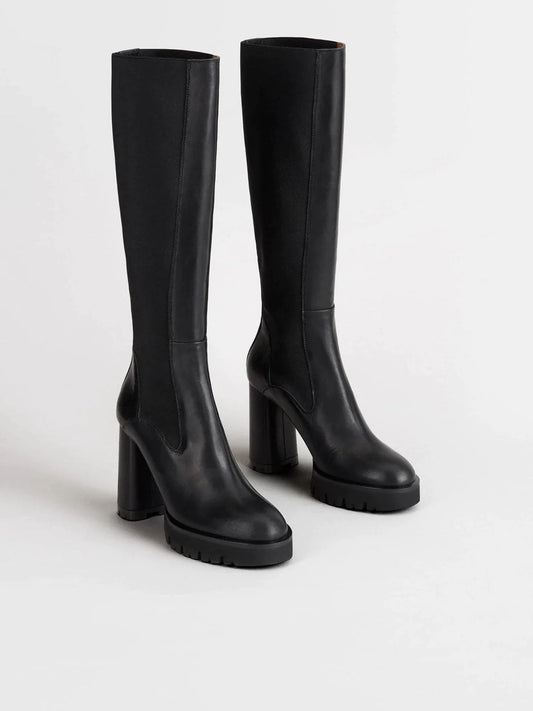 Hella Black Leather Boots